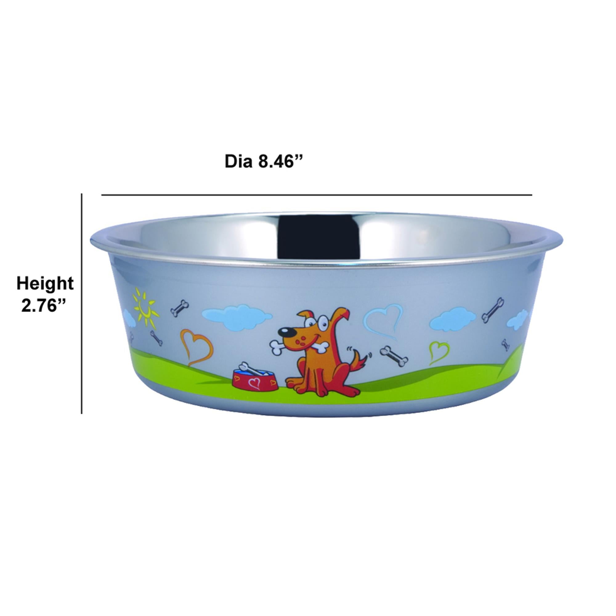 Pefilos 8.46"x2.76" Medium Lightweight Stainless Steel Dog Bowl fo 2Pcs, 54.1 OZ Food And Water Dish Pet Food Bowls, Blue Pefilos 8.46"x2.76" Medium Lightweight Stainless Steel Dog Bowl fo 2Pcs, 54.1 OZ Food And Water Dish Pet Food Bowls, Blue