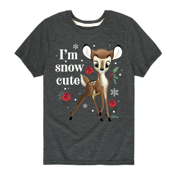Disney Bambi - Christmas - I'm Snow Cute Roses - Toddler & Youth Short Sleeve Graphic T-Shirt