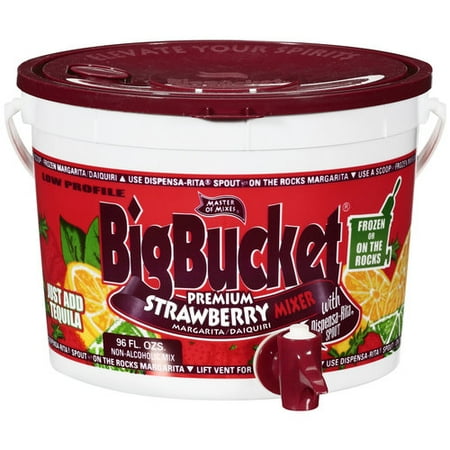Daiquiri Vinyl - Master of Mixes Big Bucket Strawberry Margarita Daiquiri Mixer, 96 fl oz