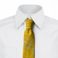 thumbnail image 2 of Botanical Necktie, Romantic Sketch Roses, Dress Tie, 3.7", Pale Green and Yellow, by Ambesonne, 2 of 3