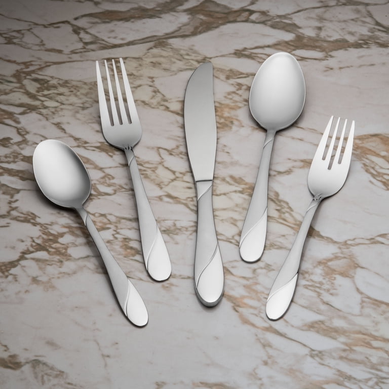 Cambridge Silversmiths Swirl Sand 89-Piece Stainless Steel