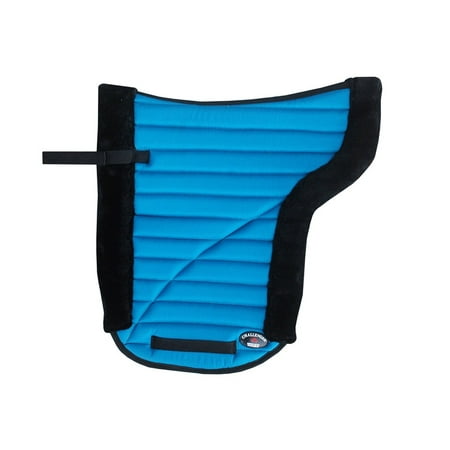 Horse English Western SADDLE PAD Contour Jumping All Purpose FUR TEAL (Best English Saddle For Jumping)