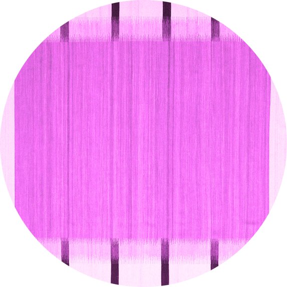 Ahgly Company Indoor Round Abstract Pink Contemporary Area Rugs, 8' Round