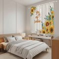 thumbnail image 3 of Sunflower Kitchen Curtains 63 Inch Length, Summer Botanical Farmhouse Yellow Floral Rustic Tiers Curtains for Living Room Berdoom Bathroom, Light Filtering Drapes Window Treatment 2 Panels 42"Wx63"L, 3 of 8