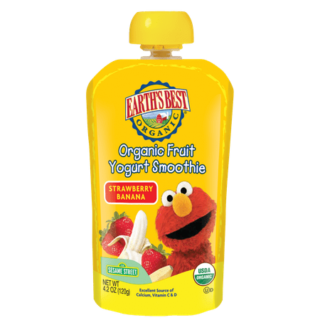 - Earth's Best Organic Fruit Yogurt Smoothie For Babies, Strawberry Banana, Vitamins and Calcium, 4.2 Ounce (Pack of 6)