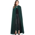 thumbnail image 4 of Diffly Capa con capucha de terciopelo de 59 pulgadas, capa unisex de Halloween para diablo, bruja, mago, Halloween, Navidad, cosplay, 4 of 4