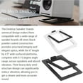 JSNKJLMN Desktop Speaker Stand For DeskTop Gloss Black White Desk Top