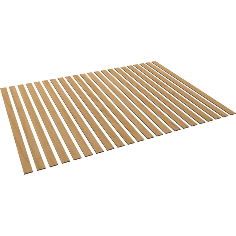 Ekena Millwork 47H x 1/4T Adjustable Wood Slat Wall Panel Kit with 2W  Slats, Maple (contains 22 Slats) 