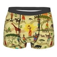 thumbnail image 4 of Goofa Ethnic African Printed Men's Boxer Briefs Underwear, Moisture-Wicking Underwear, Trunk,Soft and Breathable Cotton Underwear-Medium, 4 of 9