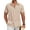 Khaki, variant on COOFANDY Men's Cuban Guayabera Shirt Short Sleeve Button Down Shirts Casual Summer Beach Linen Shirts