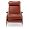 thumbnail image 3 of Bowery Hill Top Grain Leather Caramel Recliner Rectangular Cushioned Headrest 42.5"H x 30"W x 34"D Unassembled, 3 of 15
