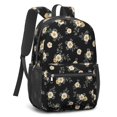 thumbnail image 2 of Pioneer Flower Floral Print Pattern 17" School Backpacks for Teens,Waterproof Oxford Fabric,S-Shape Padded Straps for School,Travel,Hiking,Camping, 2 of 5