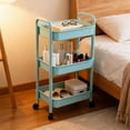 thumbnail image 3 of Organizers and Storage for Bedroom ThreeLayer Trolley Floor Storage Rack, Kitchen, Bedroom, Bathroom, MultiFunctional, Mobile, Easy to Move Organization and Storage Bedroom, 3 of 6