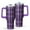 Halloween Purple Checkered, variant on Halloween Purple Checkered Ghosts and Icons Tumbler with Handle and Lid,40oz Double Wall Vacuum Insulated Tumbler,Cups Gift for Women and Men