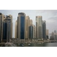 thumbnail image 2 of Young, Bill 18x13 Black Ornate Wood Framed with Double Matting Museum Art Print Titled - UAE, Dubai Modern buildings tower over boats, 2 of 4