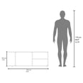 thumbnail image 3 of White 17.8" Entertainment Center with Ample Shelves / Sturdy Legs for Stable Media Storage, 3 of 4