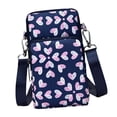 thumbnail image 1 of Bolso para teléfono, ligero, ajustable, con correa para el hombro, estuche de transporte con cremallera, bolso de hombro, para compras, Corazón Sunnimix monedero del teléfono, 1 of 8