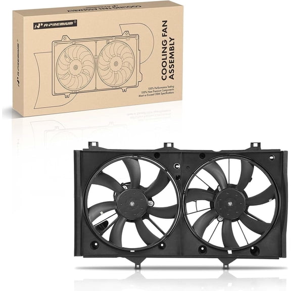 A-Premium Engine Radiator Cooling Fan Assembly Compatible with Toyota Camry 2007 2008 2009, L4 2.4L, Replace# 1636328230, 1671128300