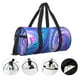 thumbnail image 3 of Fotbe Swirl Blue And Purple Bolsa Deportiva de Lona Plegable con Estampado, Bolsa de Gimnasio con Bolsillo Seco/Húmedo, Bolsa de Viaje Ultraligera de Gran Capacidad, 3 of 6