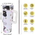 thumbnail image 2 of Gifts for Halloween, Happy Halloween Tumbler with Lid, 20 oz Pumpkin Printed Insulated Stainless Steel Travel Mug Cute Cup Gifts For Kids, Men, Women, Friends, Coworkers, 2 of 5
