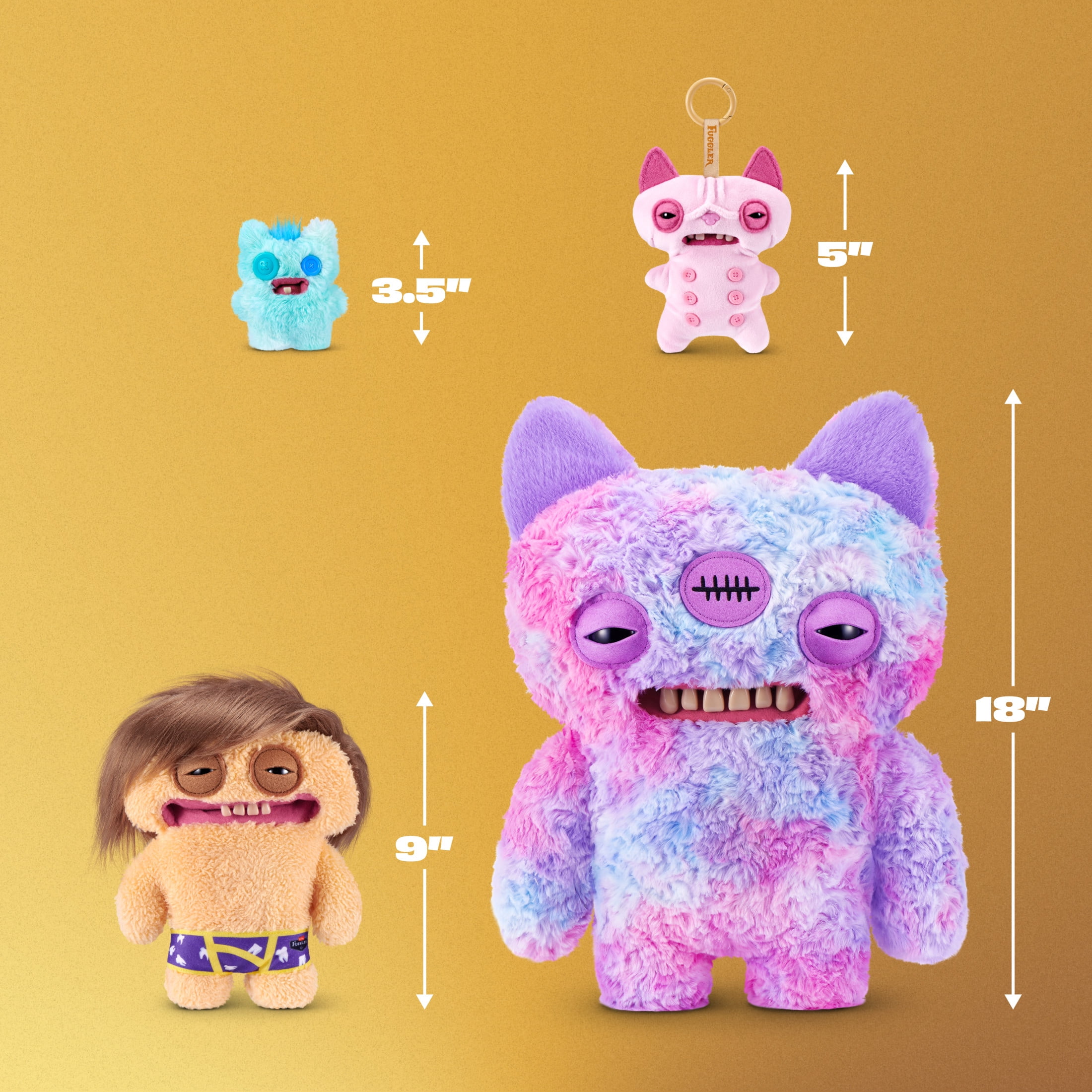 Fuggler Fugg Stars Series 2 9 Inch Plush Collectible Toy (Fuggbieb) by ZURU Featuring Funny Ugly Monster Design with Wild Expressions, Unique Personalities, and Chaotic Style for Fans and Collectors