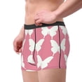 thumbnail image 2 of Yiaed Butterfly 2 Print Men's Soft Cotton Boxer Shorts Breathable Boxers Underwear Moisture-Wicking Underwear Stretch Boxer Briefs for Man-Small, 2 of 5