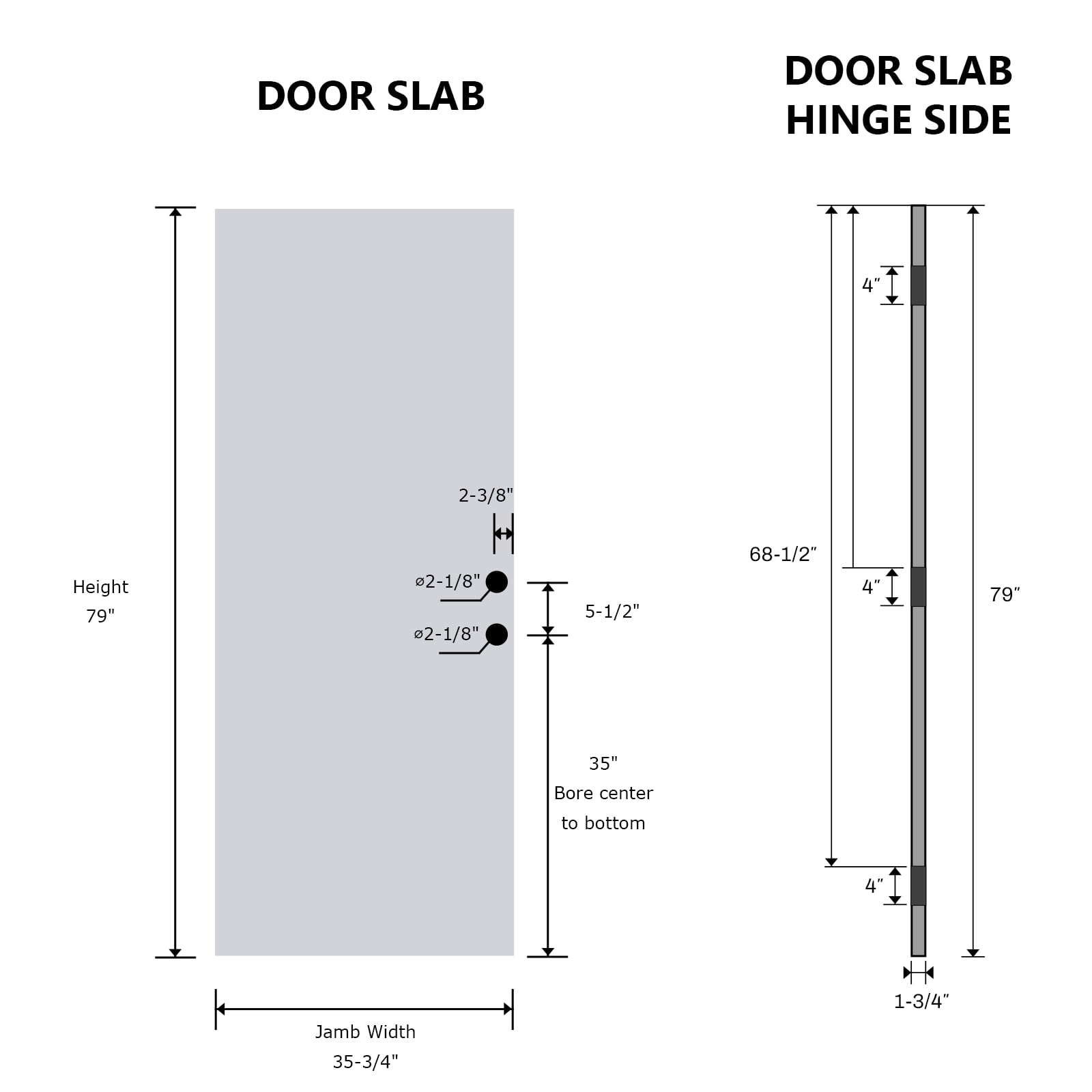 36 x 80 Fiberglass Entry Door with Brickmould, Frosted Glass, Black Finishe Knock-Down Fiberglass Door, Cfor Home Front Entrance, Le Ft Hand Inswing