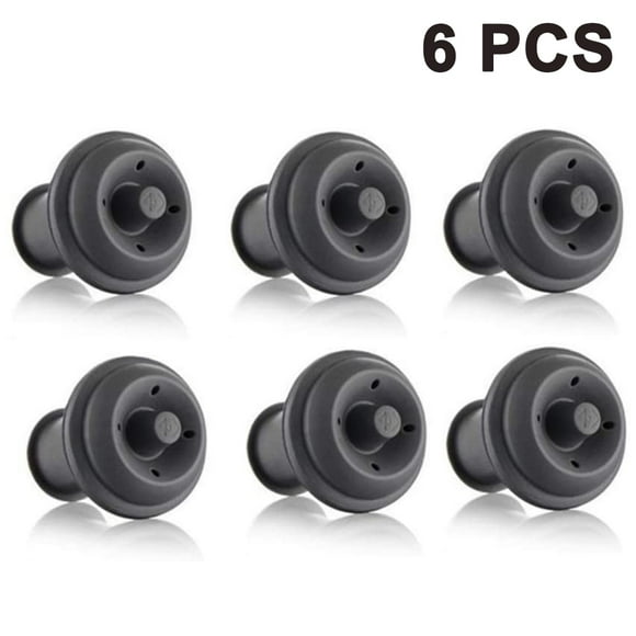 Vacu Vin vacuum stoppers for wine bottles - Set of 6, multi-colored