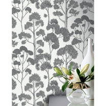 Delamere White Silver Wallpaper