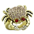 thumbnail image 1 of IP Gold(Ion Plating) Stainless Steel Ring with Top Grade Crystal in Multi Color for Women Animals Theme Multi Color Stone Color Style TK1290 Size 9, 1 of 4