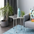 thumbnail image 3 of DecMode 20" x 22" Silver Aluminum Glam Accent Table, 3 of 8