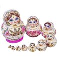 thumbnail image 1 of 10 Pcs Poupées Russes Fines Gigognes Matryoshka Handmad, 1 of 4