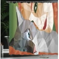 thumbnail image 4 of Ambesonne Animal Shower Curtain, Geometric Mosaic Kitten, 69"Wx70"L, Multicolor, 4 of 5