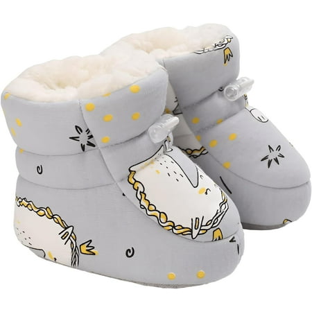 

Warm Fur Baby Boots Baby Boys Girls Fleece Fur Knit Winter Warm Snow Boots Soft Sole Crib Shoes Booties for Newborn
