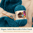 thumbnail image 3 of ComfiTime 3-Pack Velvet Yarn – Bulky #5, OEKO-TEX Certified, Soft Fluffy for Sweaters, Blankets, Scarves, Plush Toys & Home Décor, Crochet/Knitting/Amigurumi, 87.5 Yds/Skein, Machine Washable, Blue, 3 of 18