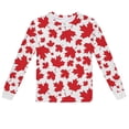 thumbnail image 3 of Pyjama Adolescent Fille Enfants Garçons et Filles Printemps Automne Manches Longues Imprimé Feuille Haut et Pantalon Ensemble de Pyjama Confortable Pyjamas Enfants Garçons Rouge 2 Ans-3 Ans, 3 of 3