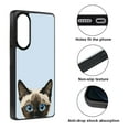 thumbnail image 2 of WIRESTER Shockproof Soft Rubber Cover Case for Samsung Galaxy S25 Edge 6.7 inch 2025, Siamese Kitten Cat On Pale Aqua Background, 2 of 5