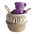 thumbnail image 2 of Natural Seagrass Storage Basket Foldable Woven Laundry Basket Handmade Straw Basket, 2 of 4