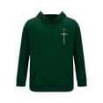 thumbnail image 4 of VBTAPA Men's Sweatsuit 2 Piece Hoodie and Sweatpants Set Jesus Cross Printed Tracksuits Fall Winter Casual Athletic Jogging Suit Green M, 4 of 6