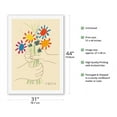 thumbnail image 2 of The Bouquet of Flowers (Le Bouquet De Fleurs) - From an Original Color Lithograph by Pablo Picasso c.1958 - Fine Art Rolled Canvas Print 27in x 40in, 2 of 4