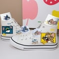 thumbnail image 1 of Primavera y otoño Nuevos zapatos de lona de caña alta para hombres de marca compartida Tom y Jerry Zapatos de pareja de estudiantes versátiles de moda de estilo coreano para mujeres ins, 1 of 4