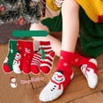 thumbnail image 3 of SILVERCELL 5 Pairs Christmas Socks Kids Warm Socks Children Santa Claus Boys Girls Toddler Winter Autumn Socks 1-12T, 3 of 3