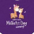 thumbnail image 4 of Inktastic Cute Giraffes Happy First Mother's Day Boys or Girls Baby Bib, 4 of 4