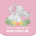 thumbnail image 4 of Inktastic I'll Never Forget That My Nana Loves Me with Cute Elephants Boys or Girls Baby Bib, 4 of 4