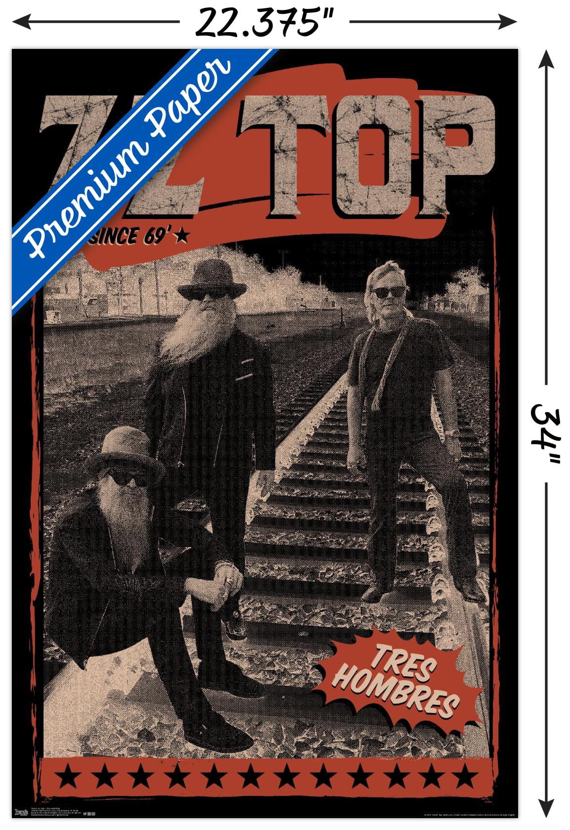 ZZ Top - Tres Hombres Wall Poster, 22.375