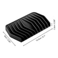 thumbnail image 4 of Unique Bargains 1 Pc Waterproof Soap Holder Waterfall Black Soap Holder for Bathroom 6.1"x3.54"x0.59", 4 of 6