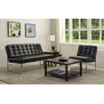 OSP Home Furnishings Anthony 57" Loveseat with Chrome Base and Black ...
