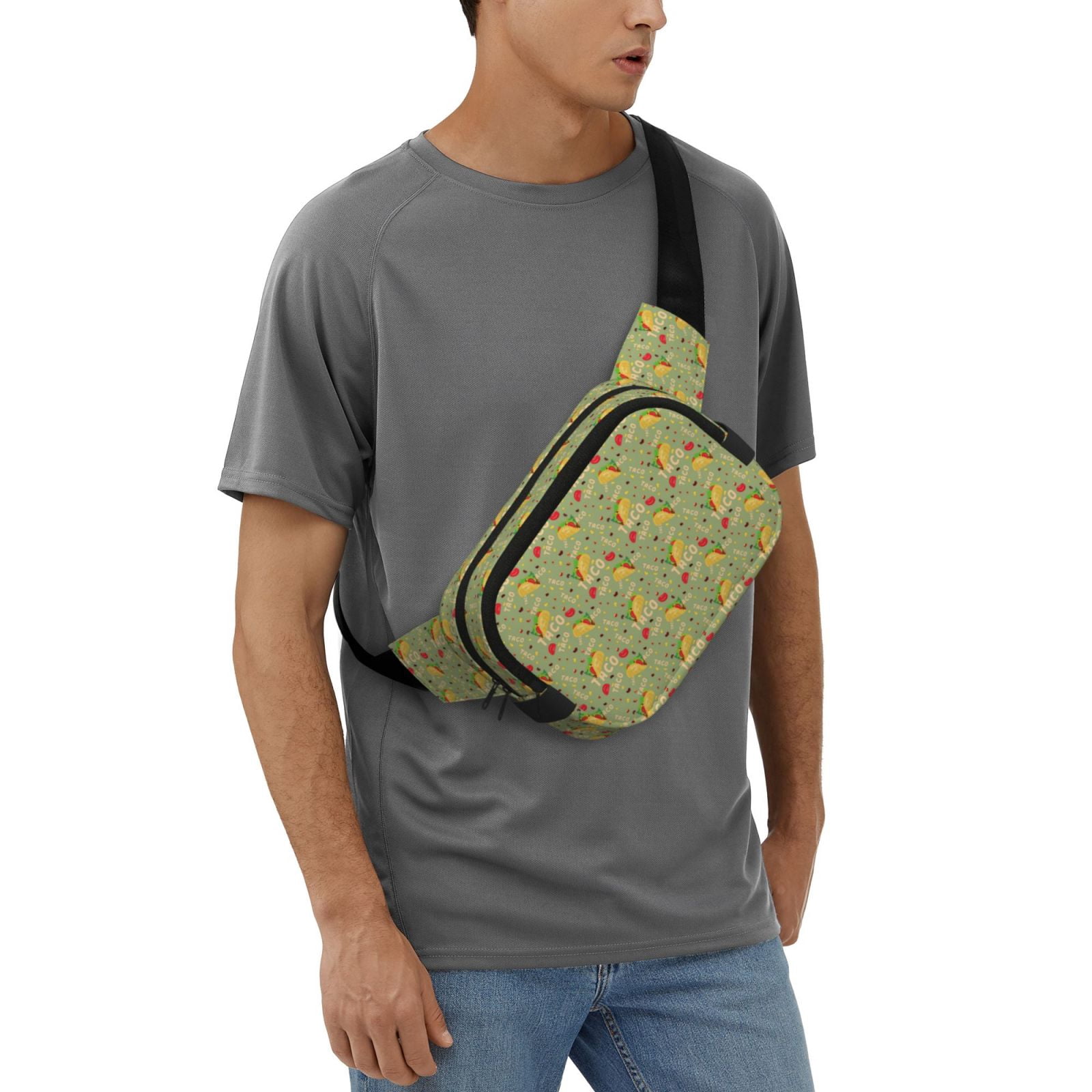 Hirioo Taco for Double Layer Waist Bag Adjustable Fanny Pack For Travel Running Hiking