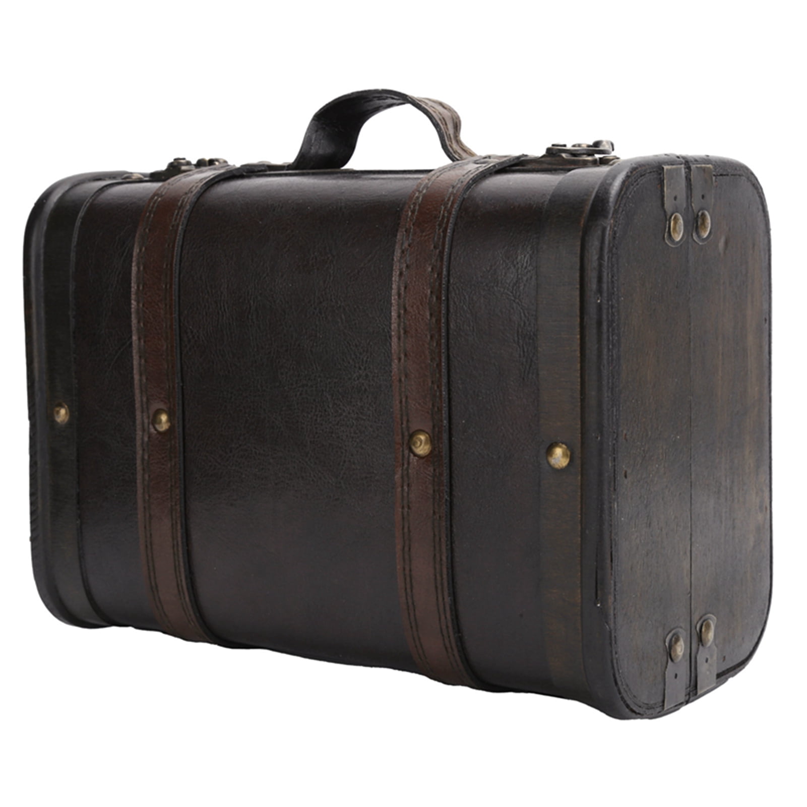 LHCER Vintage Luggage Case, Retro Suitcase Wooden Storage Box Studio Decoration Window Display Photography Props Suitcase