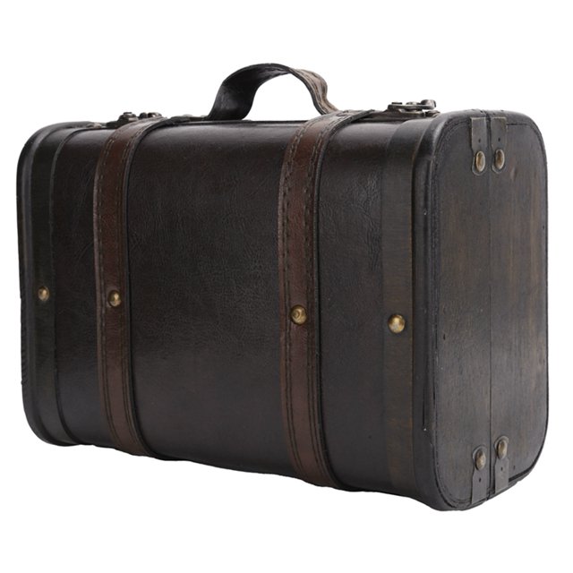 Retro Suitcase, Wooden Suitcase, Exquisite Craftsmanship For Bedroom Home Decor